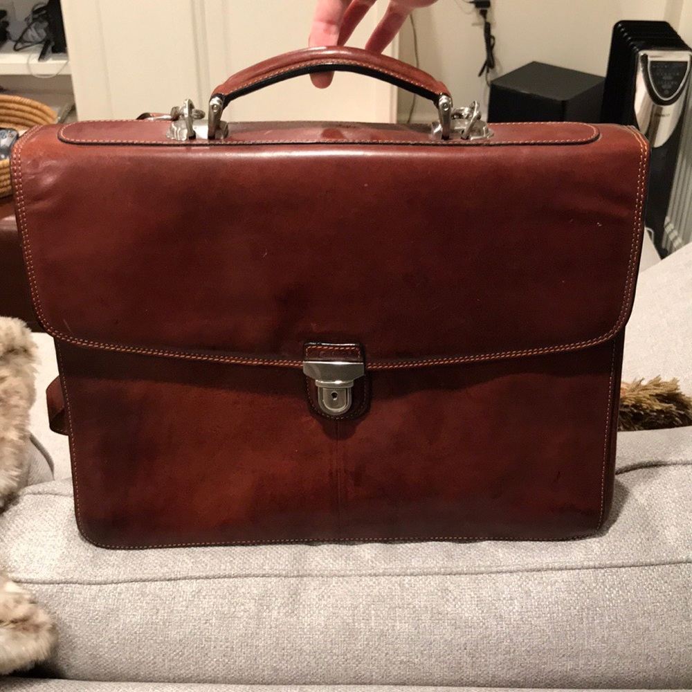 Tony Perotti Italian leather briefcase